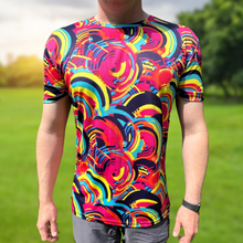 Load image into Gallery viewer, Bright Swirl Funky Technical Running T-Shirt - Unisex