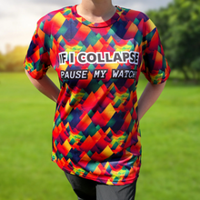 Load image into Gallery viewer, Funny Slogan “If I Collapse Pause My Watch” Technical Running T-Shirt - Unisex