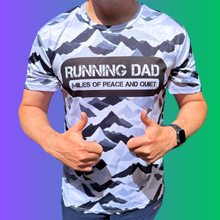 Load image into Gallery viewer, Dads Miles of Peace Funny Funky Technical Running T-Shirt - Unisex