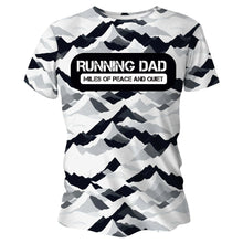 Load image into Gallery viewer, Dads Miles of Peace Funny Funky Technical Running T-Shirt - Unisex