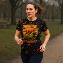 Load image into Gallery viewer, Need A Little Motivation Dinosaur Funny Technical Running T-Shirt - Unisex