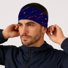 Load image into Gallery viewer, Cosmic Waves Funky Running Active Headband