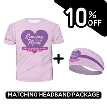 Load image into Gallery viewer, BUNDLE - Running Mum but Cooler T-Shirt & Headband