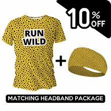 Load image into Gallery viewer, BUNDLE - Run Wild Running T-Shirt & Headband