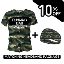 Load image into Gallery viewer, BUNDLE - Running Dad But Cooler T-Shirt & Headband