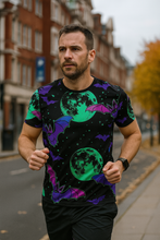Load image into Gallery viewer, Bat Orbit Halloween Technical Running T-Shirt - Unisex