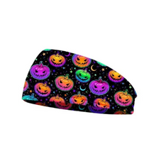 Load image into Gallery viewer, Neon Pumpkin Halloween Funky Running Active Headband