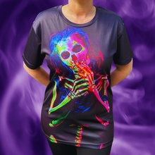 Load image into Gallery viewer, Neon Skeleton Halloween Technical Running T-Shirt - Unisex