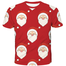 Load image into Gallery viewer, Santa Faces Christmas Technical T-Shirt - Unisex