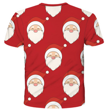 Load image into Gallery viewer, Santa Faces Christmas Technical T-Shirt - Unisex