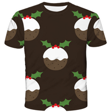 Load image into Gallery viewer, Pudding Pattern Christmas Technical T-Shirt - Unisex
