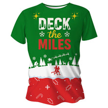 Load image into Gallery viewer, Deck The Miles Christmas Technical Running T-Shirt - Unisex