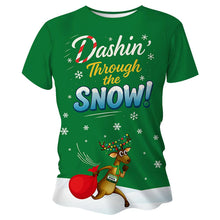 Load image into Gallery viewer, Dashin Through The Snow Christmas Technical Running T-Shirt - Unisex