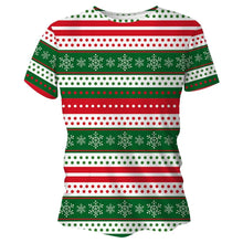 Load image into Gallery viewer, Stripes Christmas Technical Running T-Shirt - Unisex