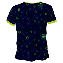 Load image into Gallery viewer, Chased By Aliens Funny Technical Running T-Shirt - Unisex