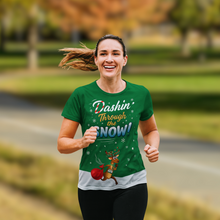 Load image into Gallery viewer, Dashin Through The Snow Christmas Technical Running T-Shirt - Unisex