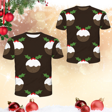 Load image into Gallery viewer, Pudding Pattern Christmas Technical T-Shirt - Unisex