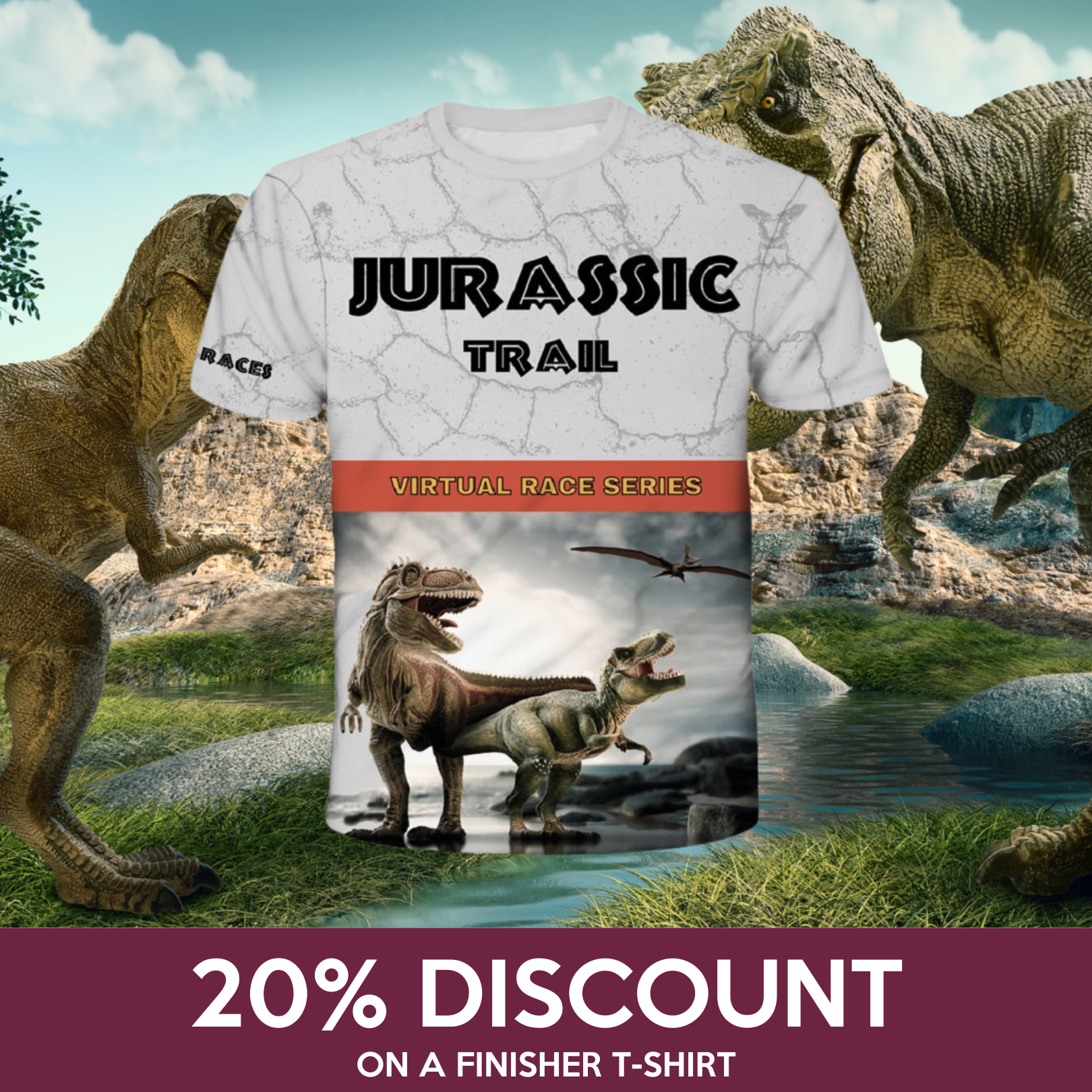 Jurassic Trail Virtual Race - Half Marathon (21km)