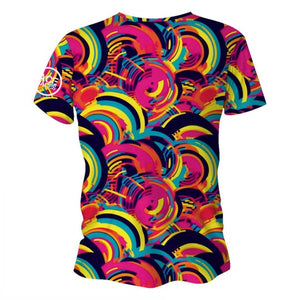 Bright Swirl Funky Technical Running T-Shirt - Unisex