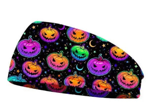 Neon Pumpkin Halloween Funky Running Active Headband