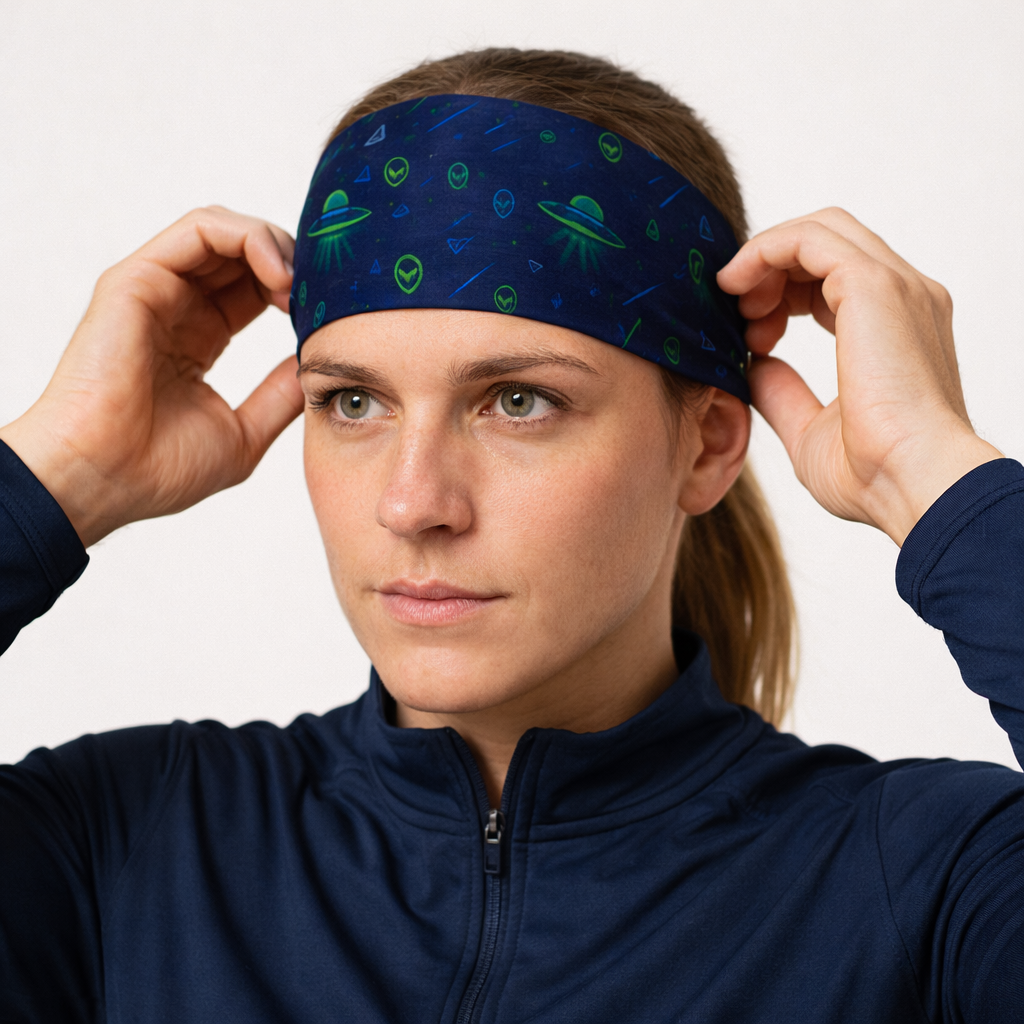 Chased By Aliens Funky Running Active Headband