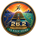 26.2 Reasons To Keep Going transparent digital challenge badge