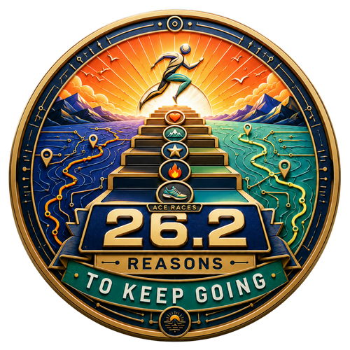 26.2 Reasons To Keep Going transparent digital challenge badge