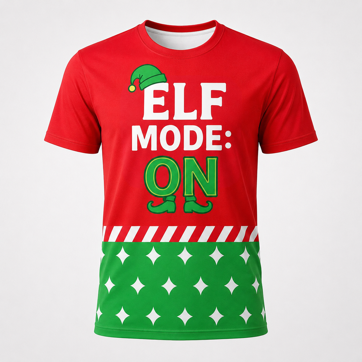 Elf Mode On Christmas Technical Running T-Shirt - Unisex
