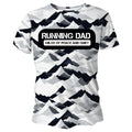 Dads Miles of Peace Funny Funky Technical Running T-Shirt - Unisex