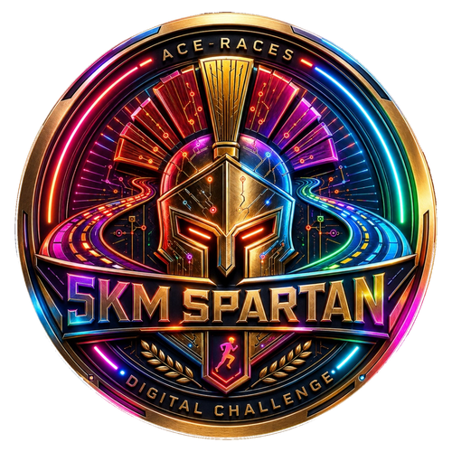 5KM Spartan transparent digital challenge badge