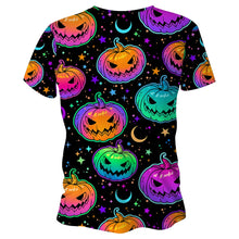 Load image into Gallery viewer, Neon Pumpkin Halloween Technical Running T-Shirt - Unisex
