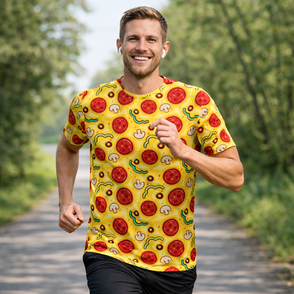 Pizza Funky Technical Running T-Shirt - Unisex
