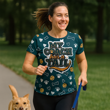 Load image into Gallery viewer, My Coach Has A Tail Dogs Funny Technical Running T-Shirt - Unisex
