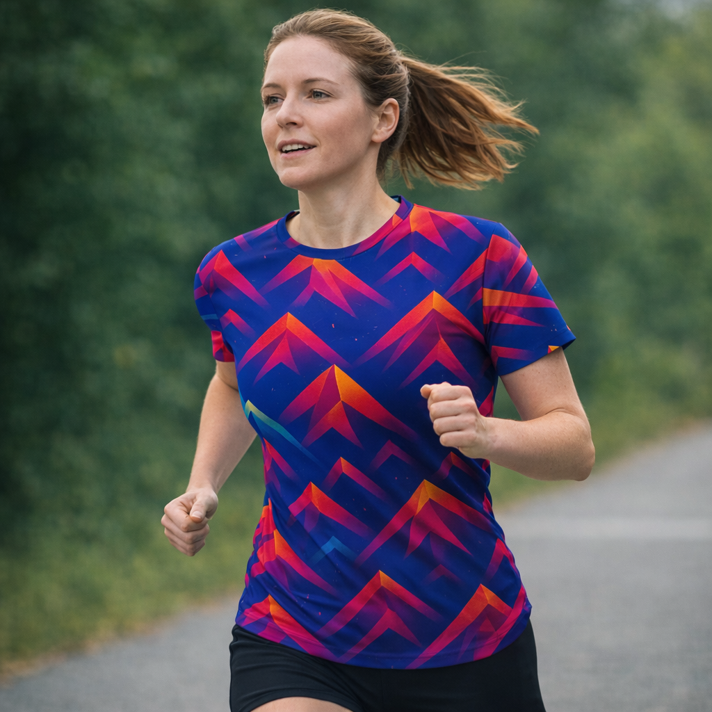 Vivid Peaks Funky Technical Running T-Shirt - Unisex