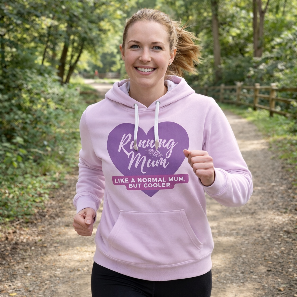 Running Mum Funny Funky Technical Sports Running Hoodie
