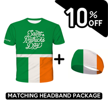 Load image into Gallery viewer, BUNDLE - St Patricks Day Running T-Shirt &amp; Headband
