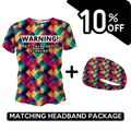 BUNDLE - Warning May Talk About Running T-Shirt & Headband