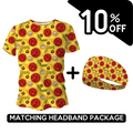 BUNDLE - Pizza Funky Running T-Shirt & Headband