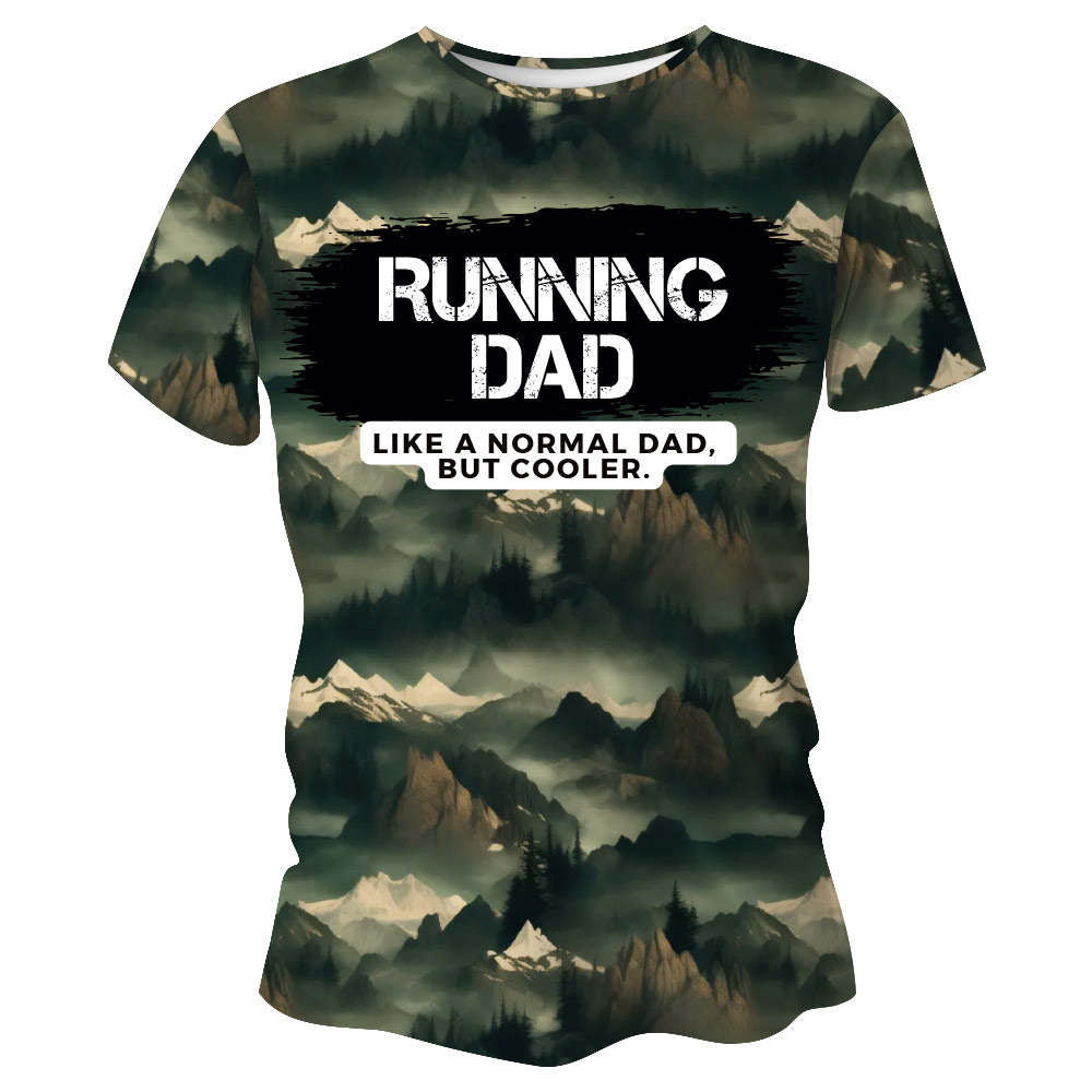 Running Dads But Cooler Funny Funky Technical Running T-Shirt - Unisex