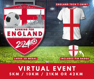 Running for England 2024 Football Virtual Race - 5km
