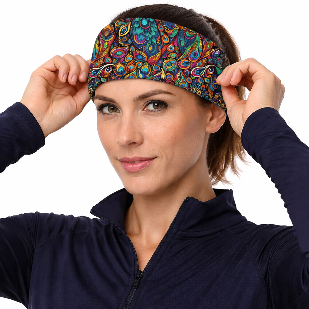 Peacock Funky Running Active Headband