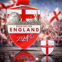 Load image into Gallery viewer, Running for England 2024 Football Virtual Race - 10km
