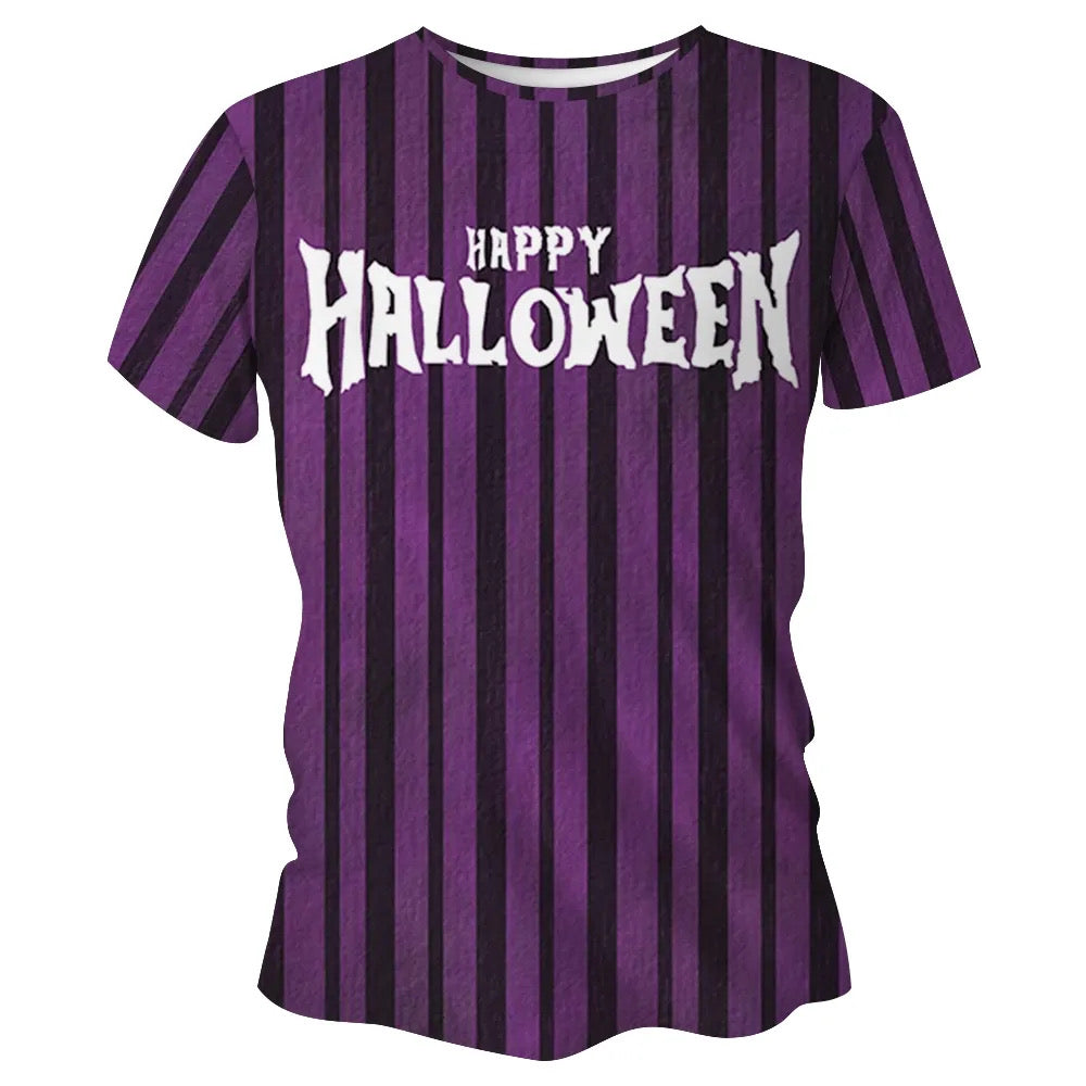 Happy Halloween Stripes Technical Running T-Shirt - Unisex