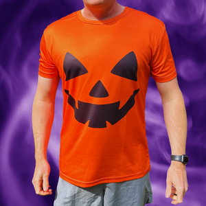 Pumpkin Halloween Technical Running T-Shirt - Unisex