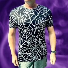 Load image into Gallery viewer, Spider Web Halloween Technical Running T-Shirt - Unisex
