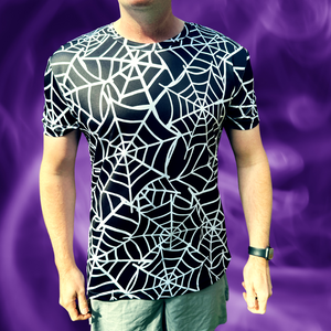 Spider Web Halloween Technical Running T-Shirt - Unisex