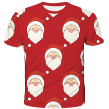 Load image into Gallery viewer, Santa Faces Christmas Technical T-Shirt - Unisex
