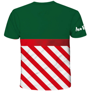 Candy Cane Oh What Fun It Is To Run Christmas Technical T-Shirt - Unisex