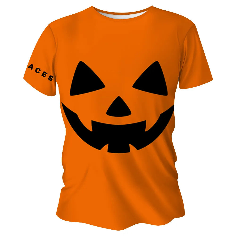 Pumpkin Halloween Technical Running T-Shirt - Unisex