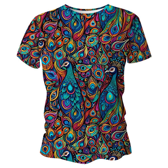 Peacock Funky Technical Running T-Shirt - Unisex